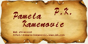 Pamela Kamenović vizit kartica